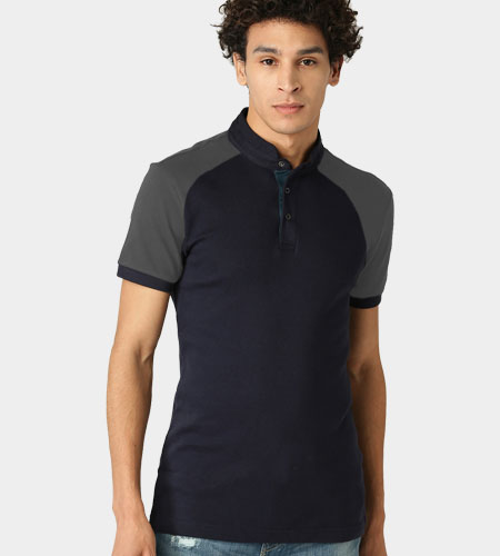 custom Tailormade Chinese Collar Raglan Polo Shirt