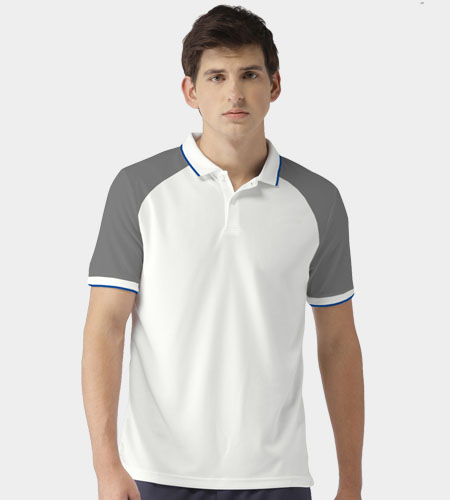 custom Raglan Polo Single Tipping